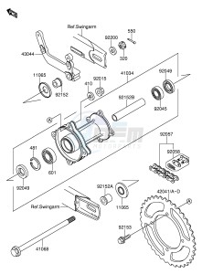 RM65 (E28) drawing REAR HUB