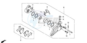 SGX50 drawing FRONT BRAKE CALIPER