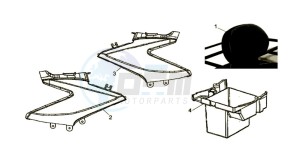 QUAD RAIDER 600 LONG CHASSIS drawing BACK SUPPORT - COWLING - HELMET BOX