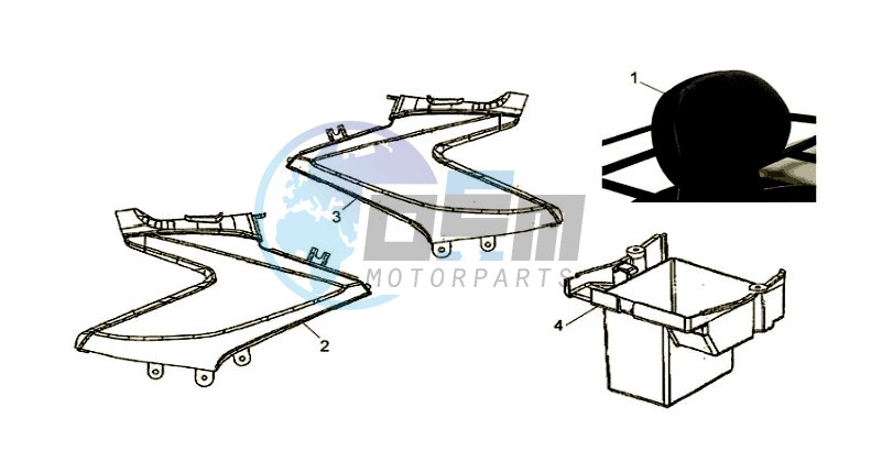 BACK SUPPORT - COWLING - HELMET BOX