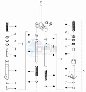 Runner 50 SP drawing Fork components (Escorts)