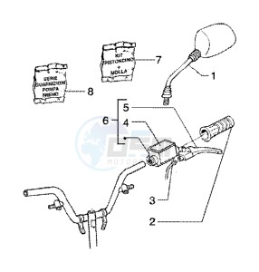 Runner 180 FXR 2t drawing Handlebars component parts (Vehicle with rear hub brake)