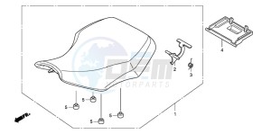 TRX420FE FOURTRAX ES drawing SEAT