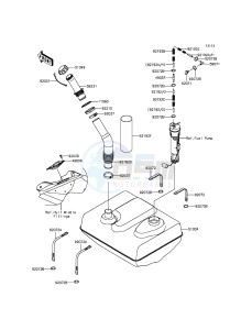 JET_SKI_ULTRA_LX JT1500KDF EU drawing Fuel Tank