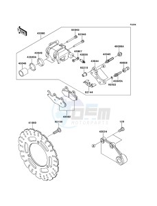 NINJA 250R EX250KBFA GB XX (EU ME A(FRICA) drawing Rear Brake