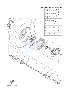 YFM700FWAD YFM700PLE GRIZZLY 700 EPS (2BGG 2BGH) drawing FRONT WHEEL 2