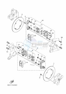 YXZ1000E YXZ1000R (B5J4) drawing REAR BRAKE CALIPER