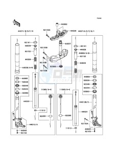 Z1000 ZR1000B8F FR GB XX (EU ME A(FRICA) drawing Front Fork