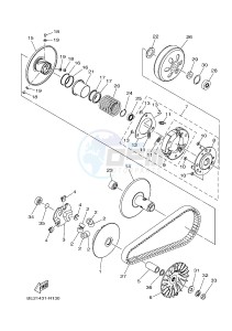 MWS125-C TRICITY 125 (BU51 BU53) drawing CLUTCH