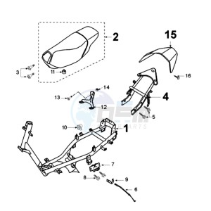 VIVA SP1 drawing FRAME AND SADDLE