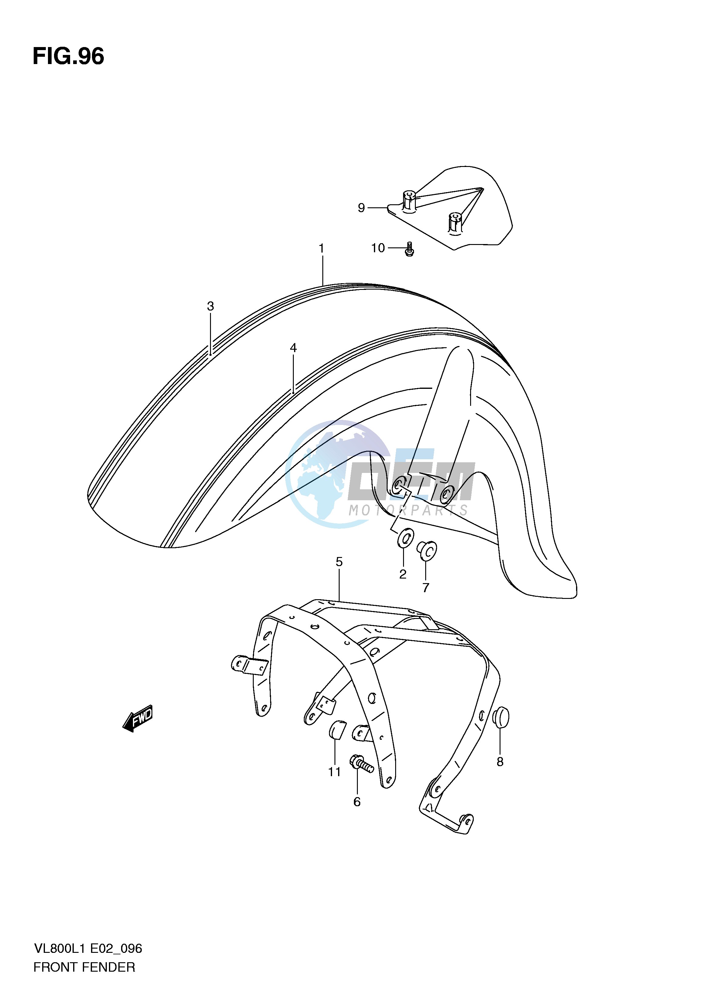 FRONT FENDER (VL800CL1 E24)