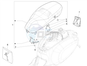 SPRINT 125CC 4T 3V IGET E4 ABS (APAC) drawing Saddle/seats