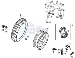 X'PRO 50 (45 KM/H) (AE05W4-EU) (L4-M1) drawing REAR WHEEL / X'PRO 50 (45 KM/H) (AE05W4-EU) (L4-M1)