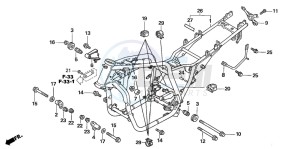 CB1300 CB1300SUPER FOUR drawing FRAME BODY