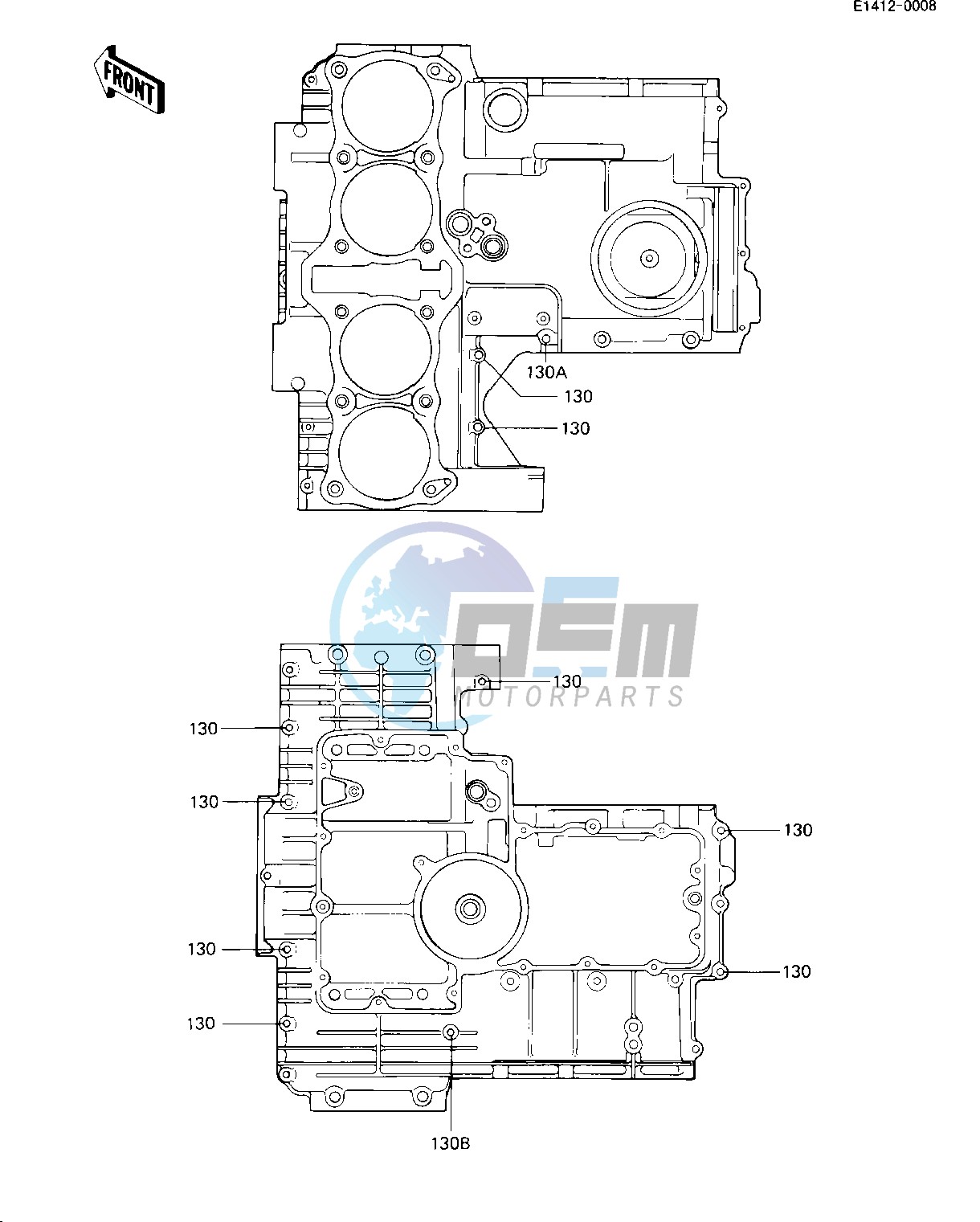 CRANKCASE BOLT & STUD PATTERN