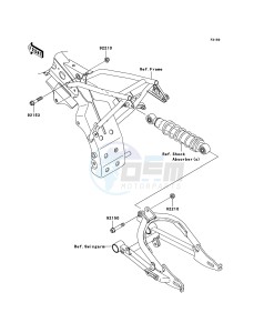 KLX110 KLX110A8F EU drawing Suspension