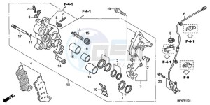 CB1000RA9 UK - (E / ABS MPH) drawing R. FRONT BRAKE CALIPER (CB1000RA)