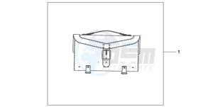 VT750C9 Australia - (U / MK) drawing LEATHER TOPCASE (PLAIN)