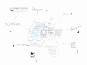 LX 125 4T ie E3 Touring drawing Plates - Emblems