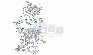 Pegaso 650 drawing Cylinder - Head - Piston T