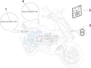 Runner 125 VX 4t SC (UK) UK drawing Plates - Emblems