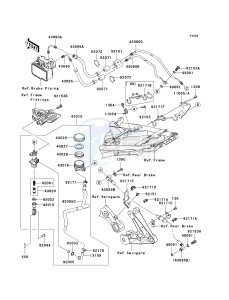 ZG 1400 A [CONCOURS 14 ABS] (8F-9F) A9F drawing REAR MASTER CYLINDER