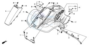 TRX90 drawing FRONT FENDER