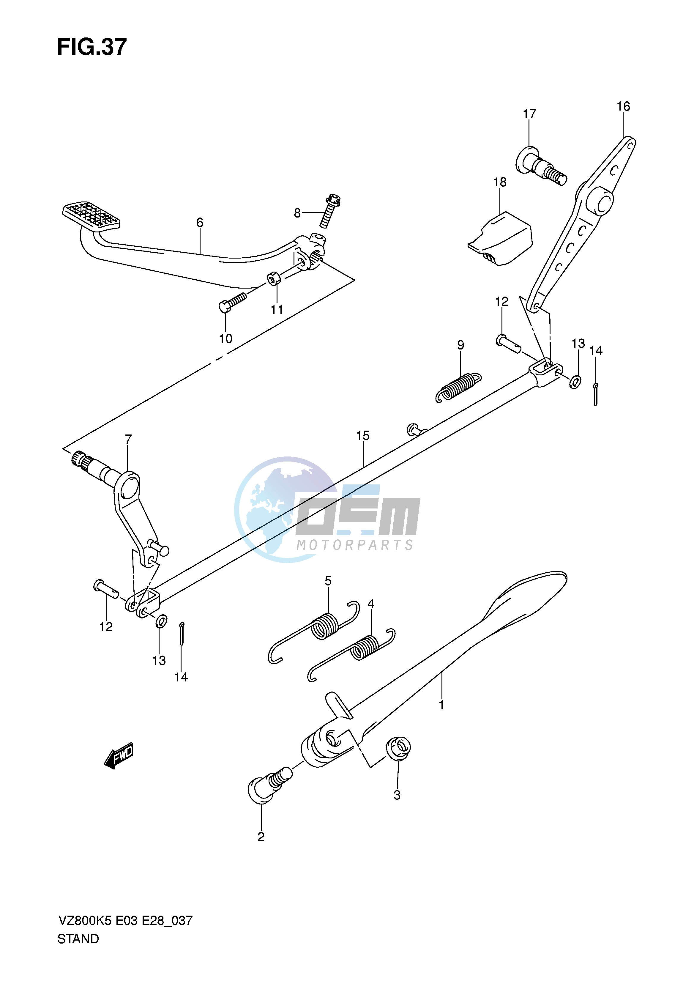 STAND - REAR BRAKE