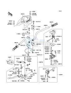 KVF360 4x4 KVF360A8F EU GB drawing Handlebar