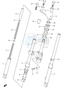 JR50 (P3-P28) drawing FRONT FORK