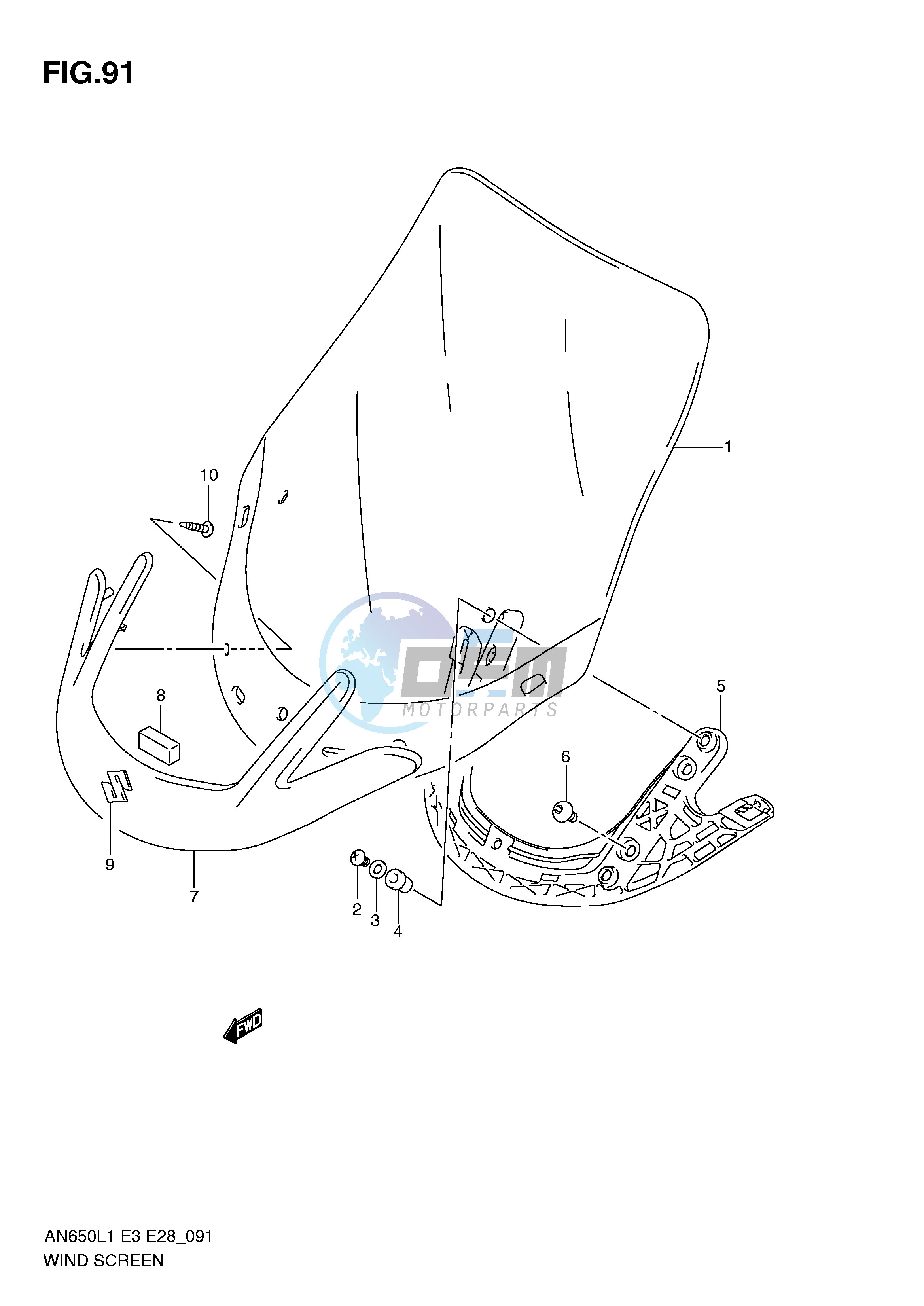 WIND SCREEN (AN650L1 E3)