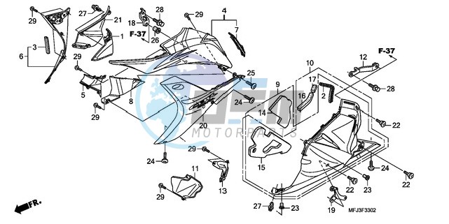 LOWER COWL (L.) (CBR600RR9,A/RA9,A)