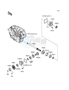 KVF750 4x4 KVF750LCS EU GB drawing Front Bevel Gear