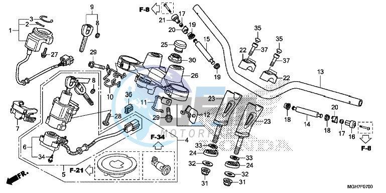 HANDLE PIPE/ TOP BRIDGE