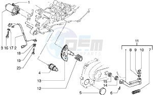 Stalker 50 drawing Starting motor-starter lever