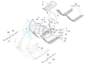 946 ARMANI 150 4T 3V ABS E3 (APAC) drawing Central cover - Footrests