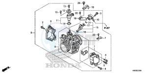 TRX500FA6F TRX500FA ED drawing THROTTLE BODY