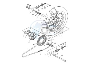 XT X 660 drawing REAR WHEEL