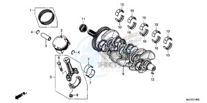 CB650FAJ CB650F 2ED drawing CRANKSHAFT/PISTON