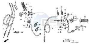 CRF230F9 Europe Direct - (ED / CMF) drawing HANDLE LEVER/SWITCH/CABLE