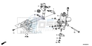 TRX500FE2F TRX500F Europe Direct - (ED) drawing STEERING SHAFT (EPS)