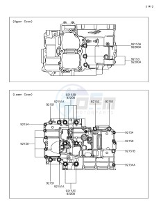 NINJA 650 EX650KHFA XX (EU ME A(FRICA) drawing Crankcase Bolt Pattern