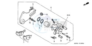 CBR125RW9 Europe Direct - (ED / WH) drawing REAR BRAKE CALIPER