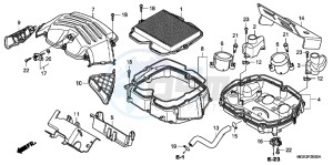 VFR1200FDD VFR1200F Dual Clutch UK - (E) drawing AIR CLEANER