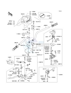 KVF 360 A [PRAIRIE 360 4X4] (A6F-A9F) A9F drawing HANDLEBAR