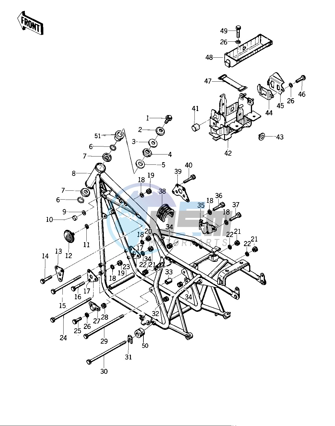 FRAME_FRAME FITTINGS   -- 74 -75 KZ400_KZ400D- -