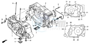 TRX350TM FOURTRAX 350 drawing CRANKCASE