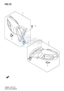 AN650Z ABS BURGMAN EXECUTIVE EU drawing REAR VIEW MIRROR