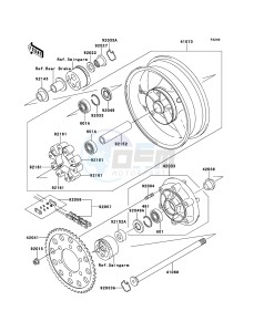 ZRX1200R ZR1200A6F FR GB XX (EU ME A(FRICA) drawing Rear Hub