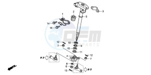 TRX420FE FOURTRAX ES drawing STEERING SHAFT